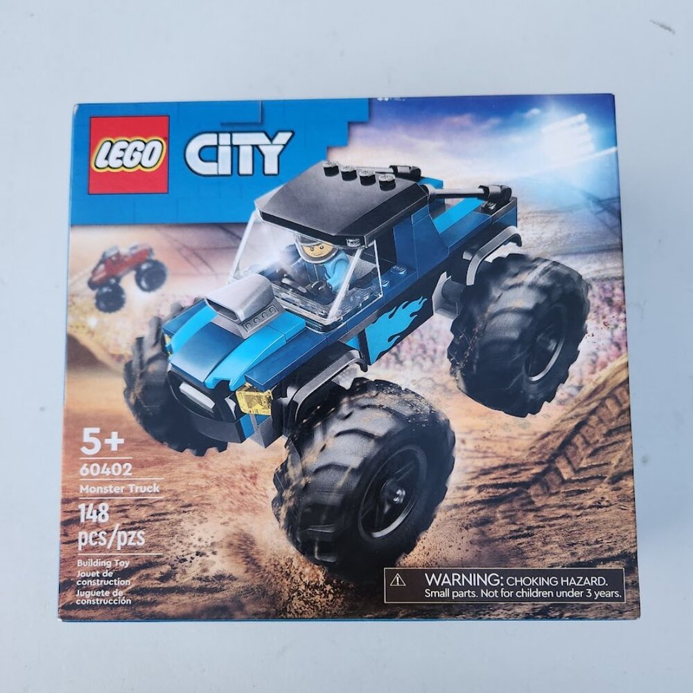 NEW LEGO CITY BLUE MONSTER TRUCK Off Road Car 60402 with Minifigure Driver 148 P - Picture 3 of 7